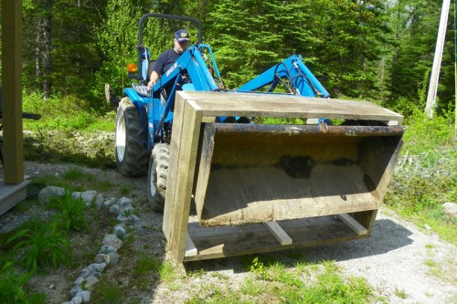 tractor moving raised bed