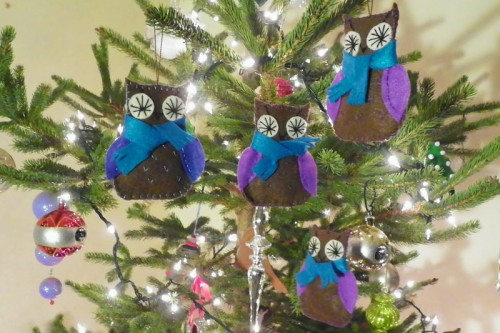 free felt owl ornament pattern