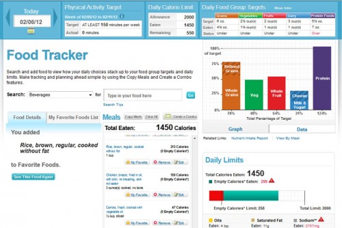 my food tracker results