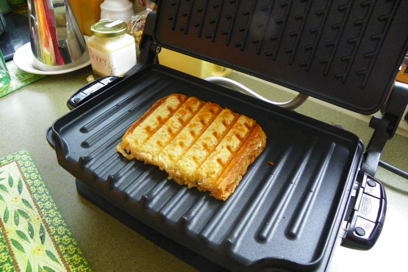 Foreman grill grilled cheese