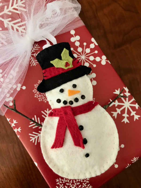 Felt Snowman Ornament