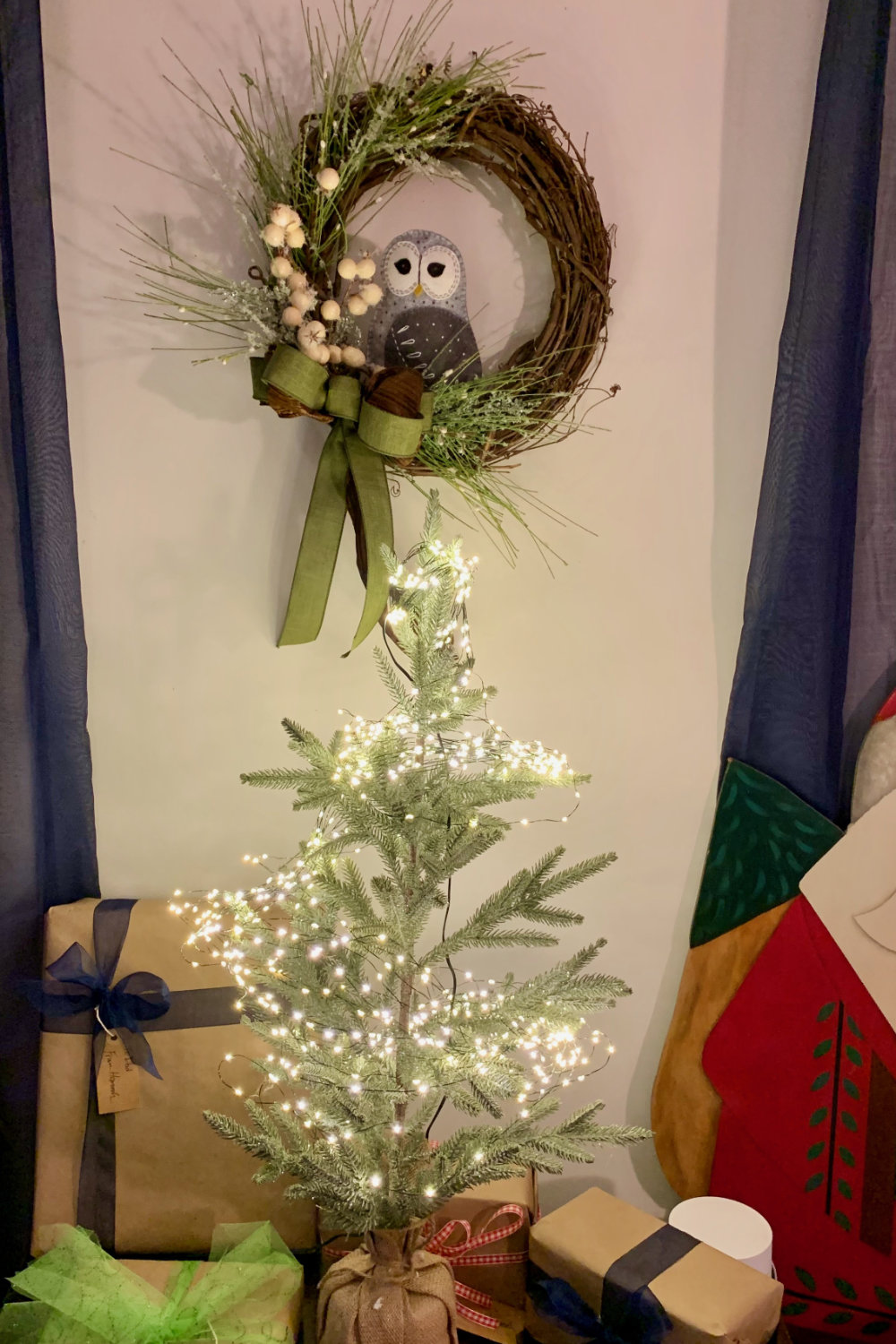 joyful owl wreath