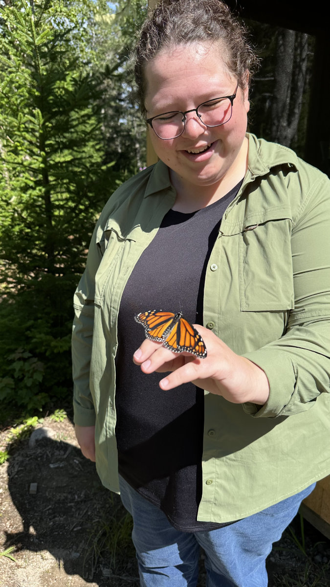 hannah with butterfly